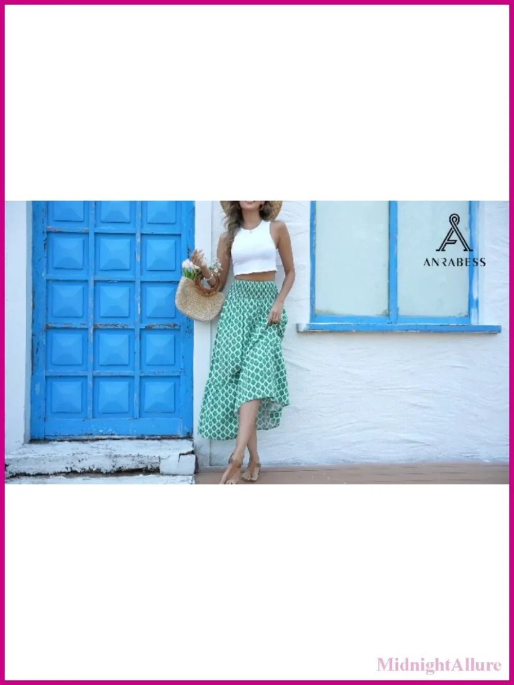 Boho Floral Maxi Skirt, High Waisted Tiered Flowy Beach Skirt with Pockets
